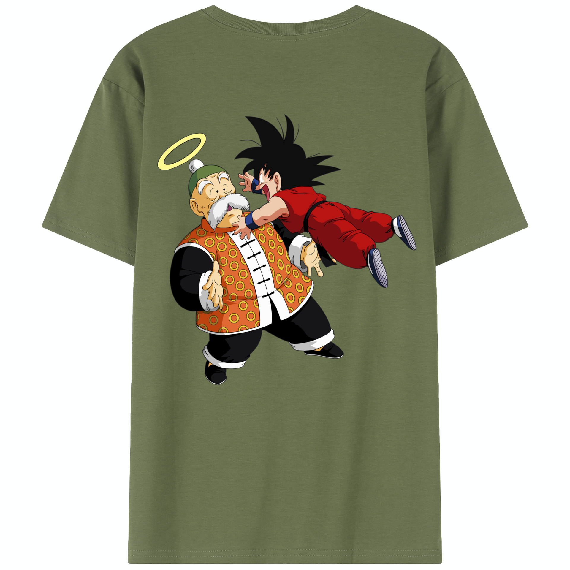（画像用） ドラゴンボール 孫悟空（そん ごくう）Son Goku カカロット DRAGON BALL Kakarotto 綿100％半袖Tシャツ（背面プリント）